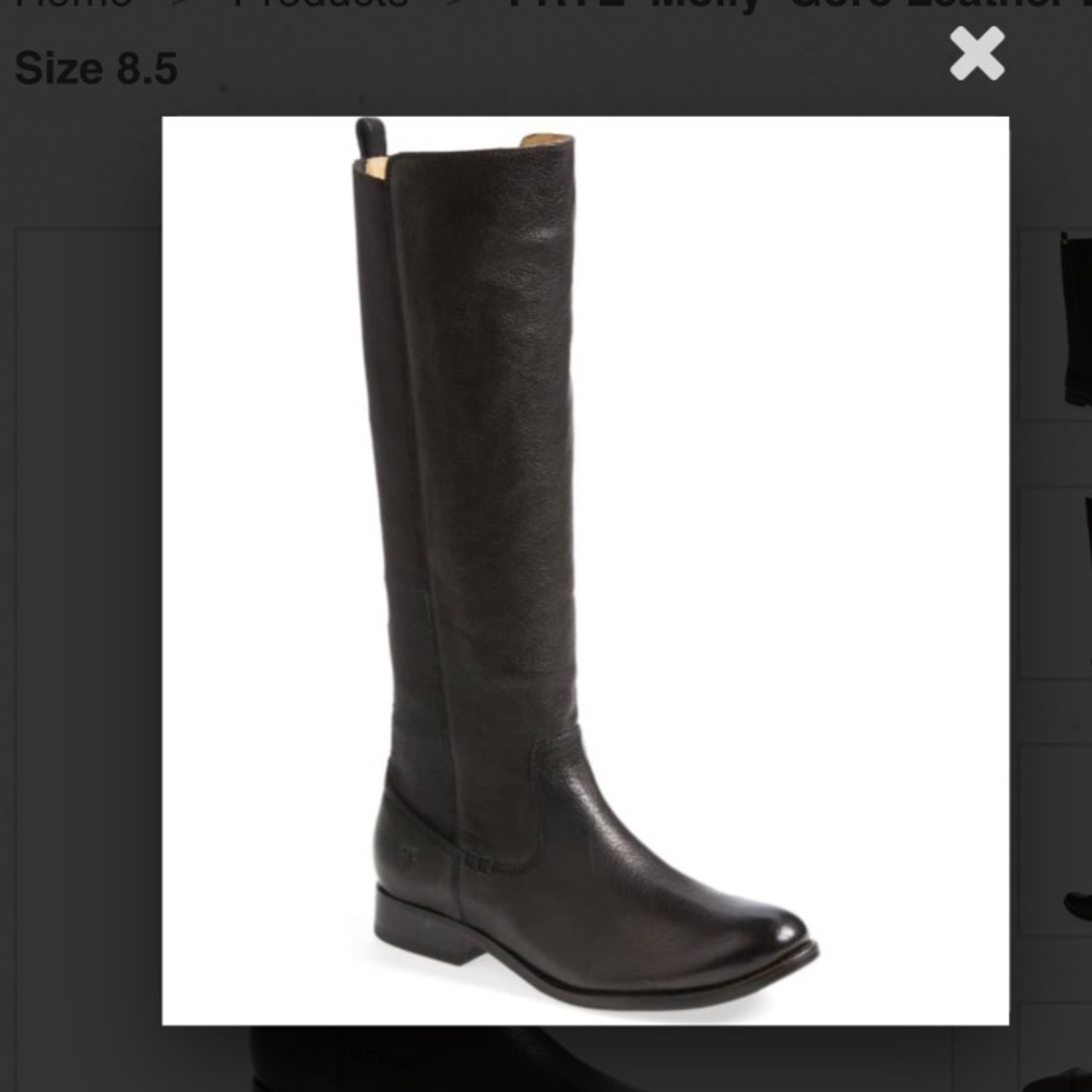 Frye Black Leather Tall Boots